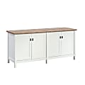 Sauder® Cottage Road 65-1/8"W x 20-9/16"D Lateral File Cabinet Credenza With File Rack, White/Lintel Oak