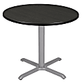 Regency Cain Round X-Base Breakroom Table, 29”H x 42”W x 42”D, Ash Gray/Gray 1 thumbnail image