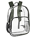Summit Ridge Heavy-Duty Clear Backpack, Green Trim 1 thumbnail image