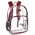 Summit Ridge Heavy-Duty Clear Backpack, Red Trim 1 thumbnail image