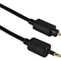 QVS Toslink to MiniToslink Digital/SPDIF Optical Audio Cable - 10ft - Black