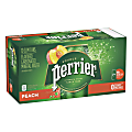 Perrier Sparkling Mineral Water, Peach, 8.45 Oz, Pack Of 10 Bottles 1 thumbnail image