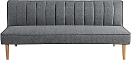 Lifestyle Solutions Serta Solano Convertible Futon, 28-7/8”H x 66-1/2”W x 35”D, Gray