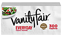 Vanity Fair® 2-Ply Everyday Napkins, 13" x 6", White, Pack Of 300 Napkins 1 thumbnail image