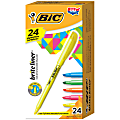 BIC® Brite Liner® Highlighters Pocket Style, Chisel Tip, Assorted, Box Of 24