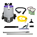 ProTeam Super Coach Pro 6 Triangular 6 Qt. Backpack Vacuum, With ProBlade Carpet Tool Kit