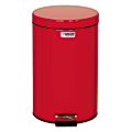 Rubbermaid® Commercial Defenders® Stainless-Steel Medical Step Can, Round, 3.5 Gallons, Red