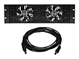 Sanus Component Series CAFQ01 - Rack fan panel - Ultra Quiet - black - 3U - 19" 1 thumbnail image