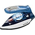 Brentwood MPI-45 1100-Watt Dual Voltage Non-Stick Travel Iron with Steam, Blue - 1100 W - Blue, White