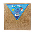 Flipside Products Cork Tiles, 12" x 12", Set of 4
