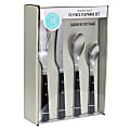 Martha Stewart Garden Cottage 16-Piece Stainless Steel Flatware Set, Black 1 thumbnail image