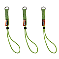 Ergodyne Squids® 3703 Standard Elastic Loop Tool Tails™, 15 Lb, Lime, 3 Tails Per Pack, Case Of 6 Packs