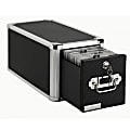 Vaultz® Single-Drawer CD Cabinet, 7 1/2"H x 7 1/2"W x 15"D, Black 1 thumbnail image