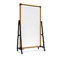 Ghent Prest Magnetic Dry-Erase Whiteboard, Porcelain, 40-1/2” x 73-3/4”, White, Natural Wood Frame 1 thumbnail image