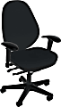 Sitmatic GoodFit Enhanced Synchron High-Back Chair With Adjustable Arms, Black/Black