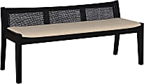 Powell Monroe Cane Bench, Beige/Black 1 thumbnail image