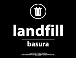Recycle Across America Landfill Standardized Recycling Labels, LAND-8511, 8 1/2" x 11", Black 1 thumbnail image