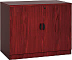 Boss Office Products 31"W Storage Cabinet, Mahogany