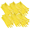 Galaxy Flock-Lined Gloves, Large, Yellow, Pack Of 12 1 thumbnail image