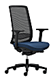WorkPro® Expanse Series Multifunction Ergonomic Mesh/Fabric High-Back Executive Chair, Black/Blue, BIFMA Compliant 1 thumbnail image