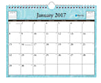 Blue Sky™ Monthly Wall Calendar, 11" x 8", 50% Recycled, Knightsbridge, January–December 2017