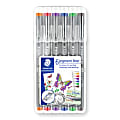Staedtler® Pigment Liner Sketch Pens, Fine Point, 0.5 mm, Black Barrels, Assorted Inks, Pack Of 6 Pens