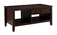 Linon Ashville Coffee Table, 20-1/8"H x 44"W x 21-4/5"D, Cherry 1 thumbnail image