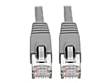 Tripp Lite Cat6a Snagless Shielded STP Network Patch Cable 10G Certified, PoE, Gray RJ45 M/M 7ft 7' - 1.25 GB/s - Patch Cable - 7 ft - 1 x RJ-45 Male Network - 1 x RJ-45 Male Network - Shielding - Gray