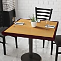 Flash Furniture Square 2-Tone High-Gloss Resin Table Top With Drop-Lip, 36", Cherry/Mahogany