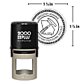 Custom 2000Plus PrintPro R50N Self-Inking Stamp, 1-7/8" Diameter, Round Notary/Professional