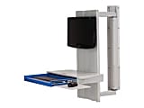 Capsa Healthcare Premium Tandem Arm w/Work Surface-CPU Holder - Mounting kit (articulating arm, CPU holder, VESA adapter, keyboard tray) - for LCD display / PC equipment - medical - screen size: up to 24" - wall-mountable