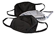Washable Adult Face Masks, Black And Gray, Pack Of 3 1 thumbnail image