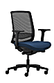 WorkPro® Expanse Series Multifunction Ergonomic Mesh/Fabric Mid-Back Manager Chair, Black/Blue, BIFMA Compliant