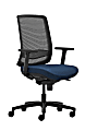 WorkPro® Expanse Series Ergonomic Mesh/Fabric Mid-Back Task Chair, Black/Blue, BIFMA Compliant