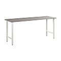 Bush Business Furniture Hustle 72"W Computer Desk With Metal Legs, Platinum Gray, Standard Delivery