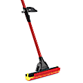 Libman Commercial Big Roller Mop With Scrub Brush, 12", Red