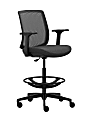 WorkPro® Expanse Series Mesh/Fabric Mid-Back Height Adjustable Task Stool, Black/Black 1 thumbnail image