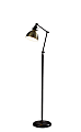 Adesso® Alden Floor Lamp, 61"H,  Antique Brass Shade/Antique Bronze Base 1 thumbnail image