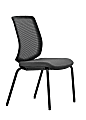 WorkPro® Expanse Series Mesh/Fabric Guest Chairs, Gray/Black, Set Of 2 Chairs
