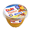 Dole Sliced Peaches In 100% Fruit Juice Cups, 7 Oz, Pack Of 12 Cups 1 thumbnail image