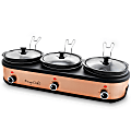 MegaChef 7-Piece Slow Cooker Set, Copper/Black