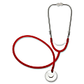 Medline Single-Head Stethoscope - Latex-free - Red 1 thumbnail image