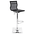 Lumisource Mirage Bar Stool, Black/Silver