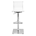 Lumisource Mirage Mesh Bar Stool, White/Chrome