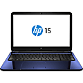 HP 15-g100 15-g135ds 15.6" LCD Notebook - AMD A-Series A4-6210 Quad-core (4 Core) 1.80 GHz - 4 GB DDR3L SDRAM - 1 TB HDD - Windows 8.1 64-bit - 1366 x 768 - BrightView - Revolutionary Blue 1 thumbnail image