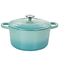 Crock-Pot® Artisan 2-Piece 5-Quart Cast Iron Dutch Oven, Aqua Blue 1 thumbnail image
