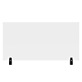 LUX DIVWT Reclaim Acrylic Clamp-On Sneeze Guard Cubicle Wall Extender, 48" x 24", Clear 1 thumbnail image