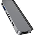 HyperDrive 6 in 1 USB C Hub for iPad Pro/Air, 4/10"H x 3 7/10"W x 1 3/10"D, Gray, HD319B Gray 1 thumbnail image