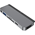 HyperDrive 6-in-1 USB-C Hub for iPad Pro/Air, 4/10"H x 3-7/10"W x 1-3/10"D, Gray, HD319B-Gray