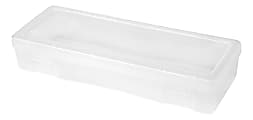 IRIS Large Modular Supply Cases, 13-1/2" x 5-1/4" x 2-1/2", Clear, Pack Of 10 Cases